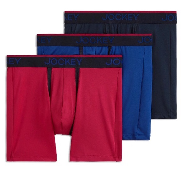 NWT $25 JOCKEY Zero-Chafe Pouch Mens Boxer Briefs - 3 pack  6” Inseam - Picture 2 of 16